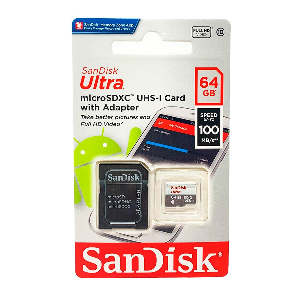 SANDISK MICROSD 64GB ULTRA