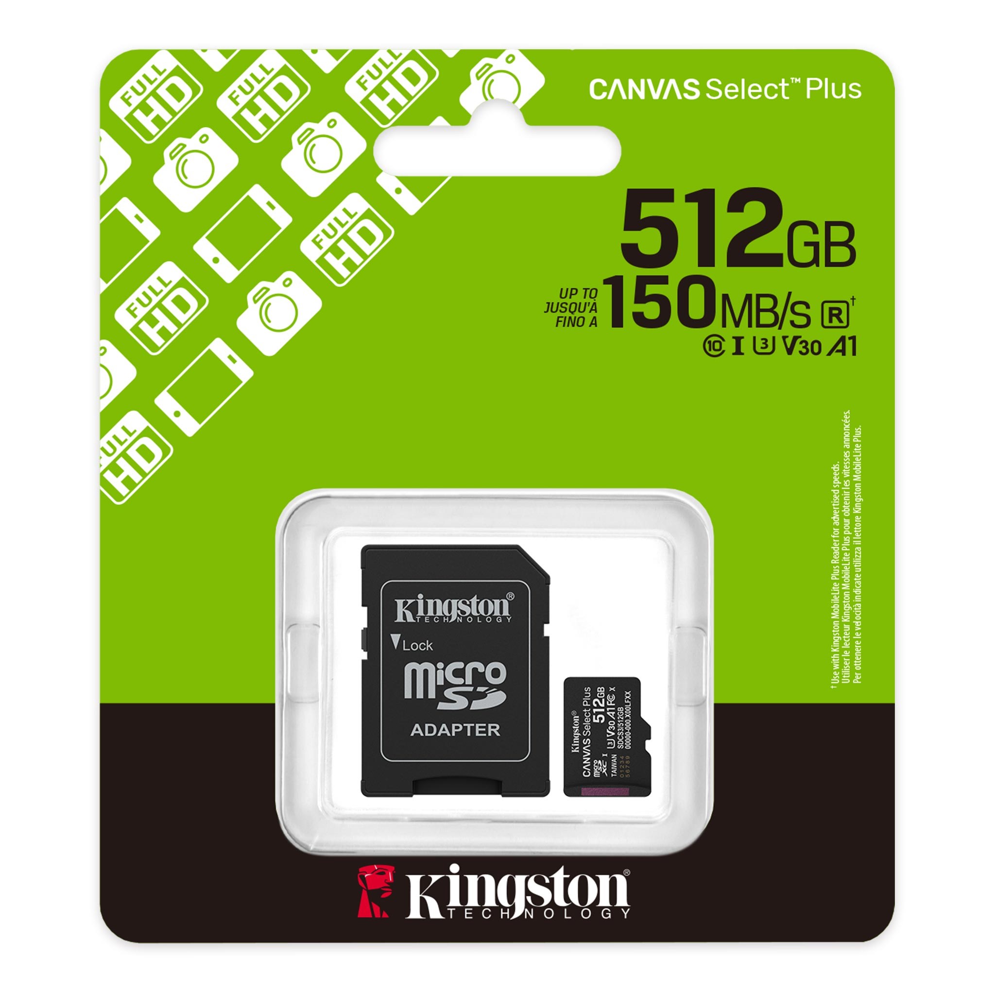 KINGSTON MICROSD 512GB GEN 3 CANVAS