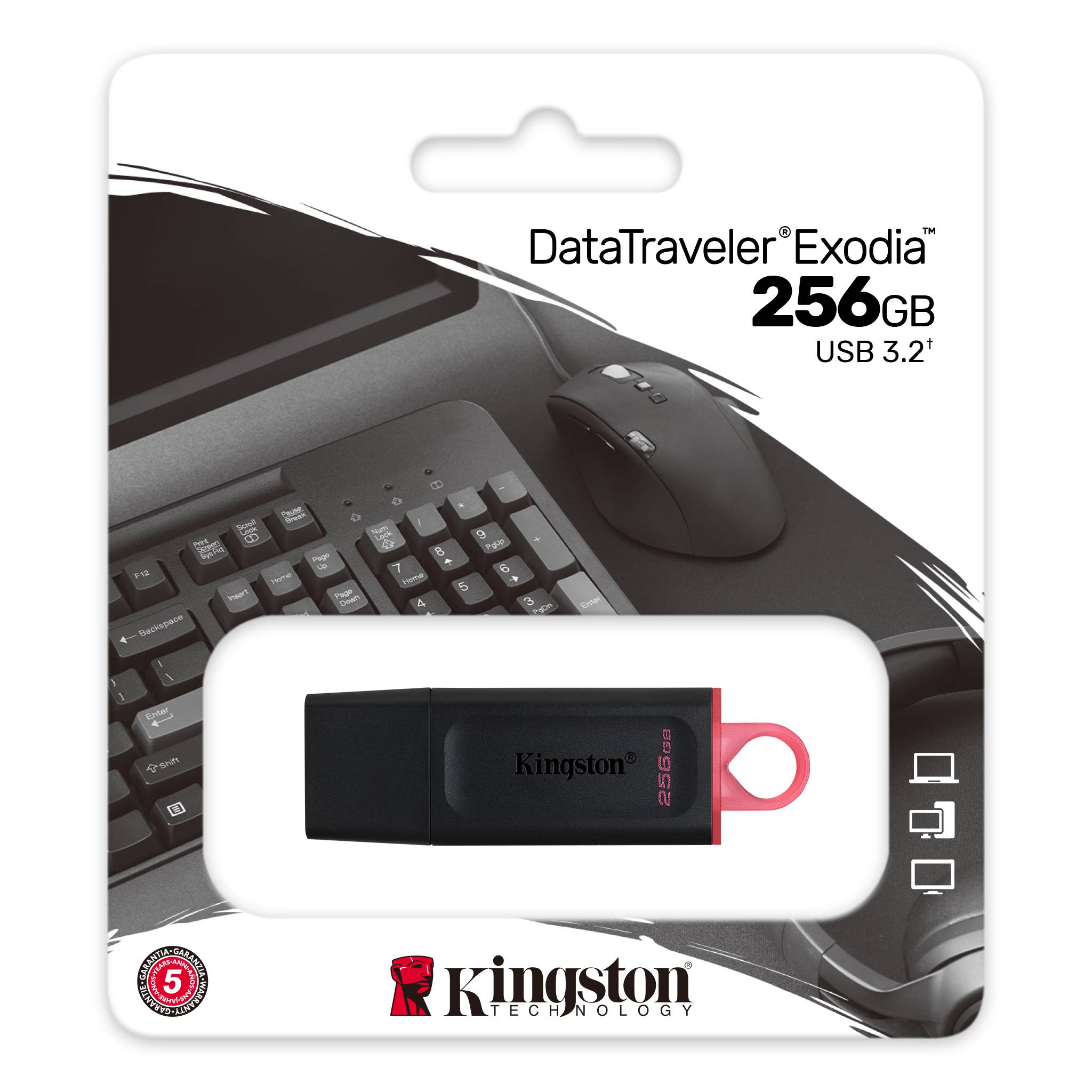 KINGSTON DATA TRAV EXODIA 256GB USB 3.2 BLACK