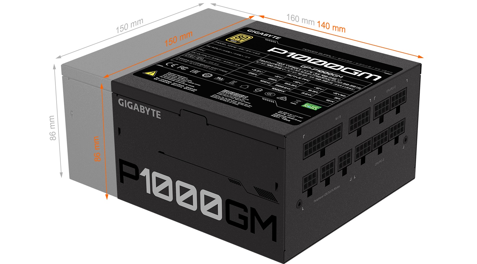 FUENTE GIGABYTE 1000W GW GOLD