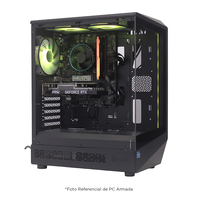 GABINETE TEROS TE-1321G GAMING MID TOWER 3 FAN TG