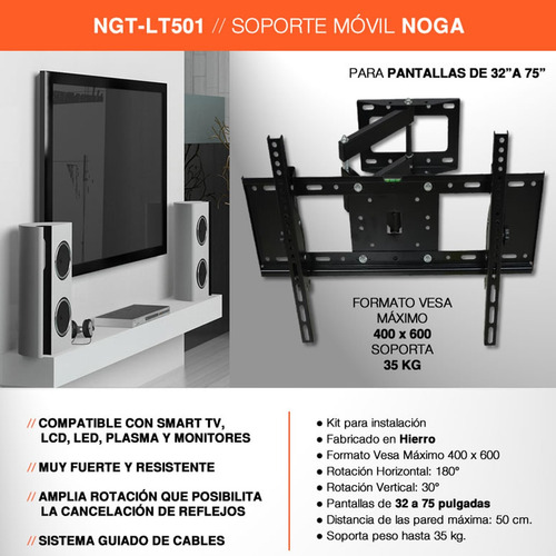 SOPORTE TV NOGA 32