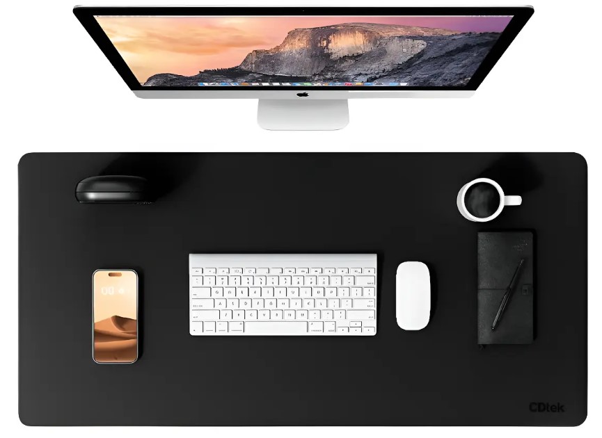 PAD MOUSE DESK CDTEK ECOCUERO LISO NEGRO