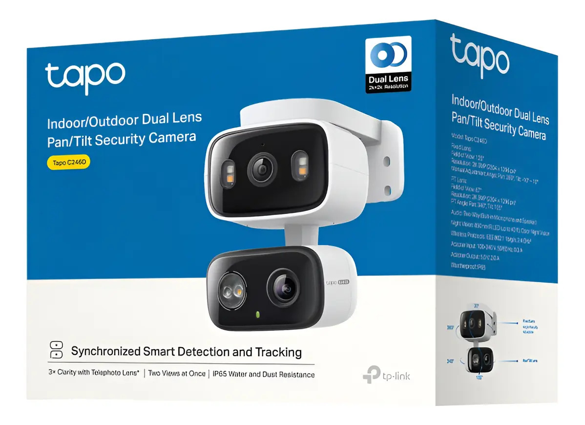 CAMARA IP TP-LINK TAPO C246D PTZ DOBLE CAMARA 2K