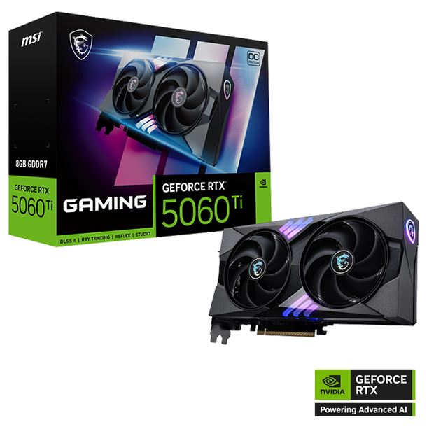 P.VIDEO MSI RTX 5060 TI 8GB GAMING TRIO OC