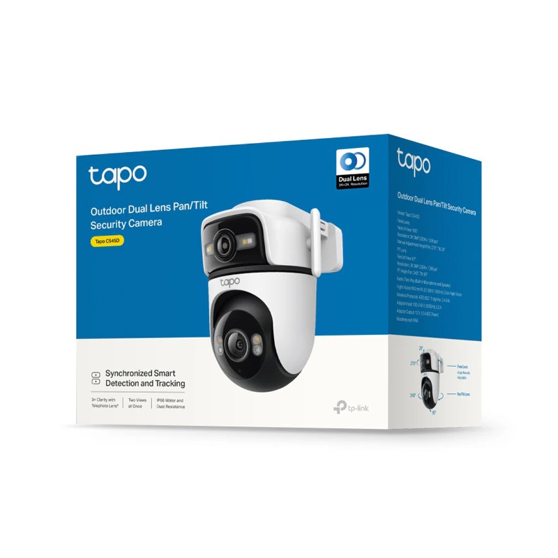 CAMARA IP TP-LINK TAPO C545D PTZ DOBLE CAMARA 2K 