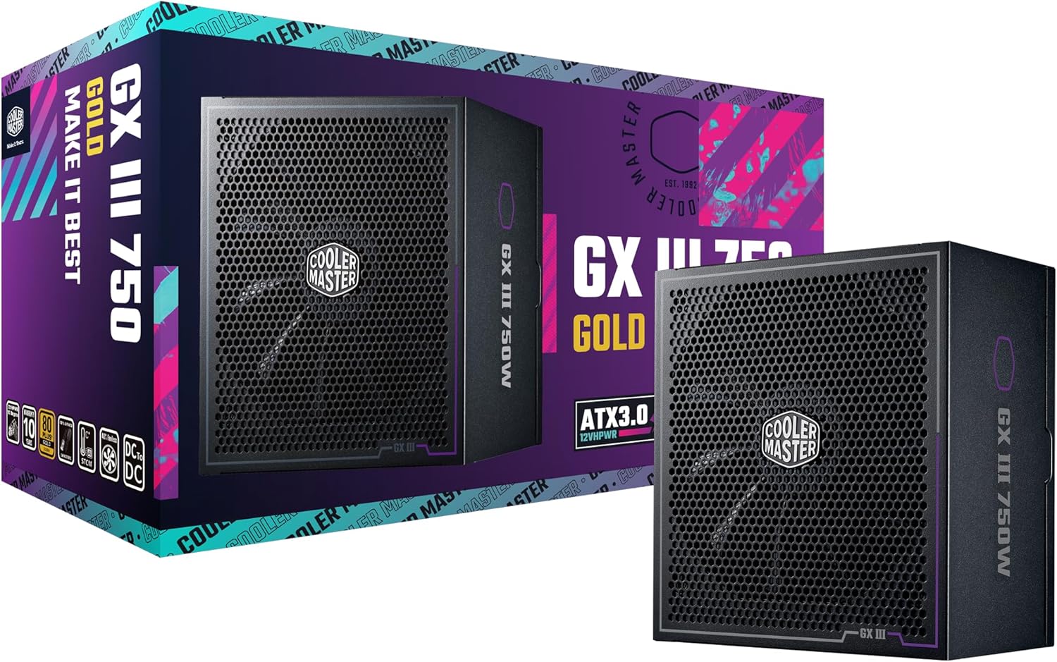 FUENTE COOLER MASTER 750W GX3 GOLD 80 PLUS 