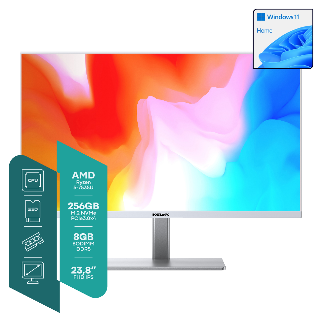 KELYX AIO AMD RYZEN 5-7535U 8GB/256GB/23.8"