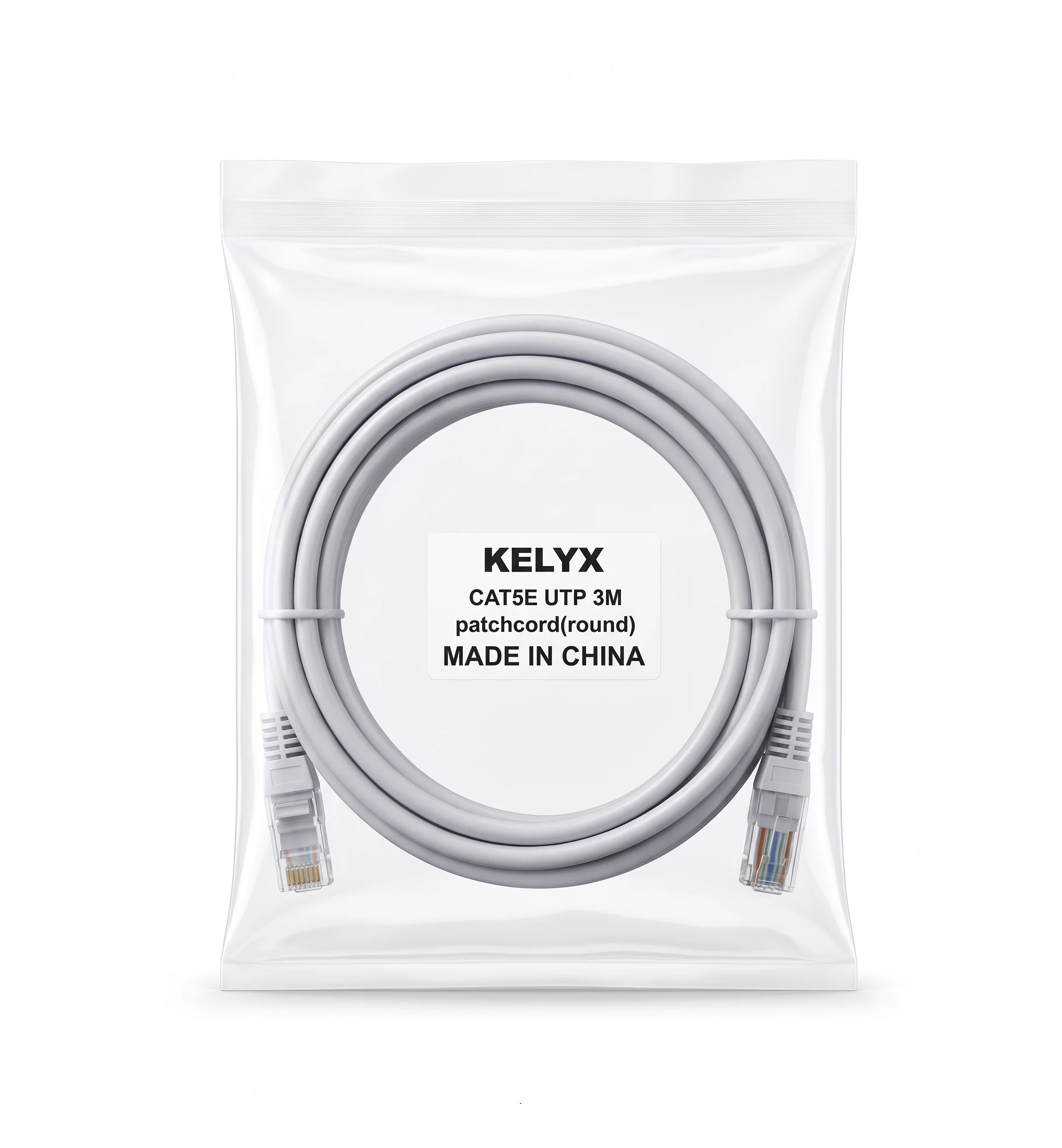 PATCH CORD CAT5E 3MTS KELYX CCA BLISTER