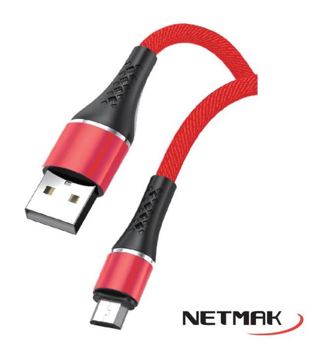 CABLE USB A MICRO NETMAK 2A 1M