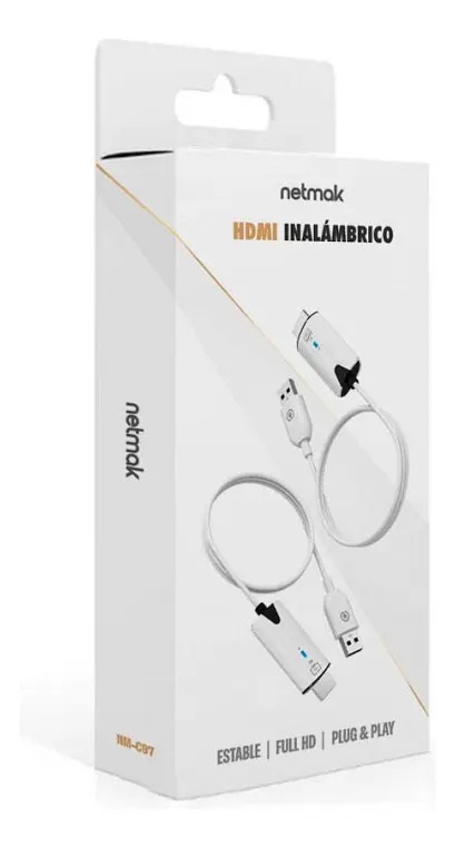 TRASMISOR NETMAK HDMI INALAMBRICO 1080P 30 METROS