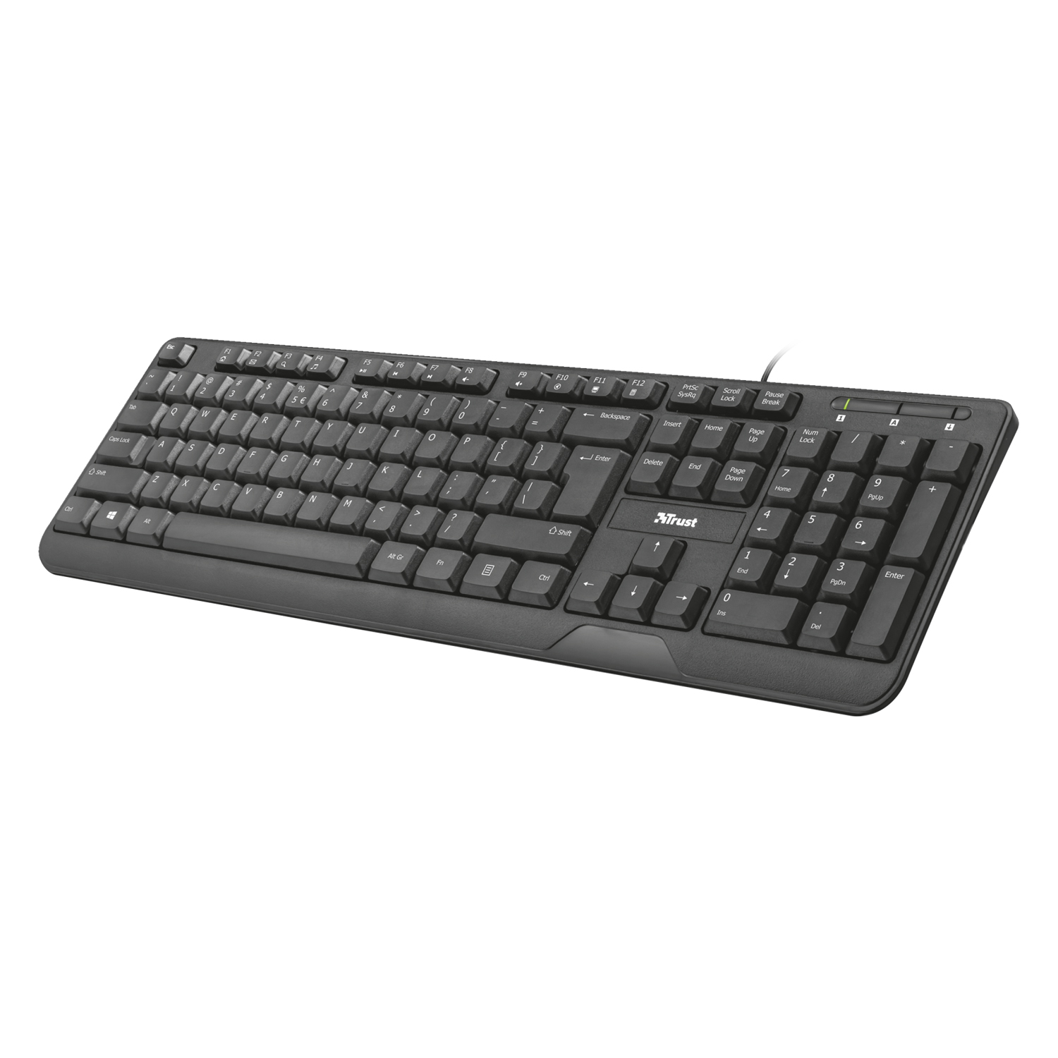 TECLADO TRUST ZIVA USB BLACK 