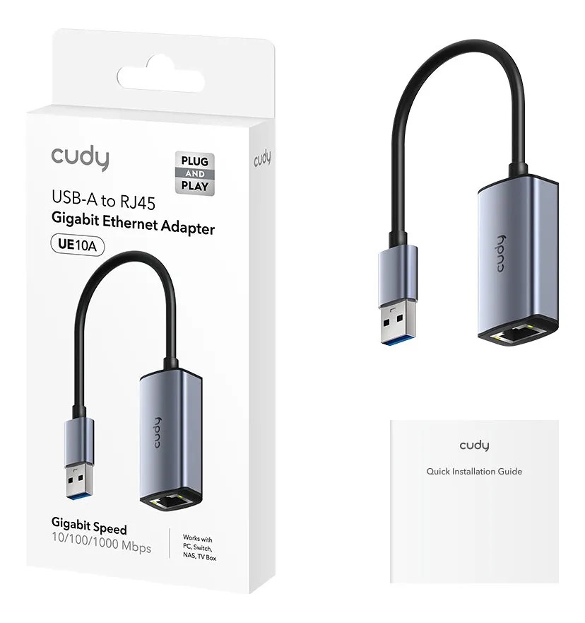 CONVERSOR CUDY UE10A DE USB 3.0 A RJ45 ETHERNET