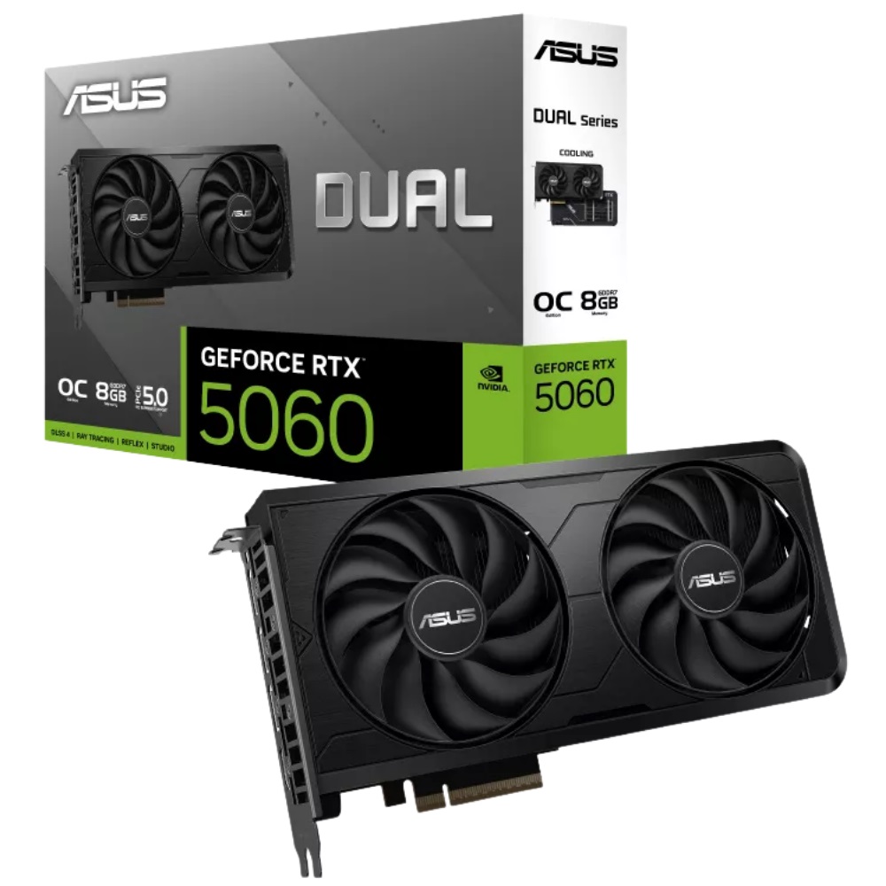 P.VIDEO ASUS RTX 5060 8GB EVO OC X 2 DUAL FA GDDR7