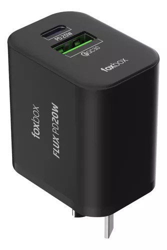 CARGADOR FOXBOX 20W FLUX NEGRO