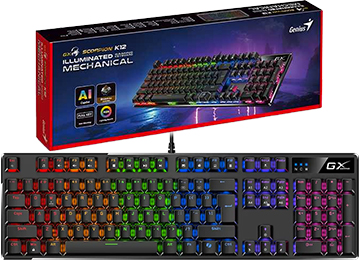 TECLADO GENIUS SCORPION KB K12 RGB MECANICO USB