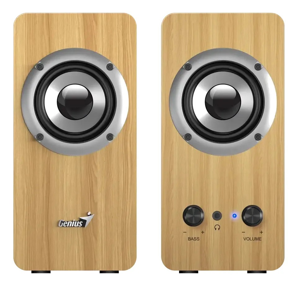 PARLANTES GENIUS SP-HF400 PINE WOOD 2.0 10W RMS