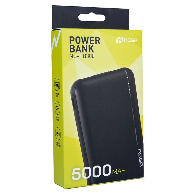 CARGADOR NOGA 5000 MHA USB X2 TYPO C Y A