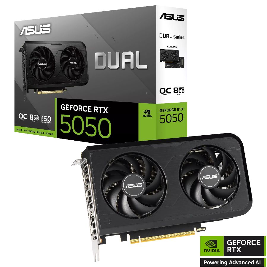 P.VIDEO ASUS RTX 5050 8GB OC X 2 FAN GDDR6