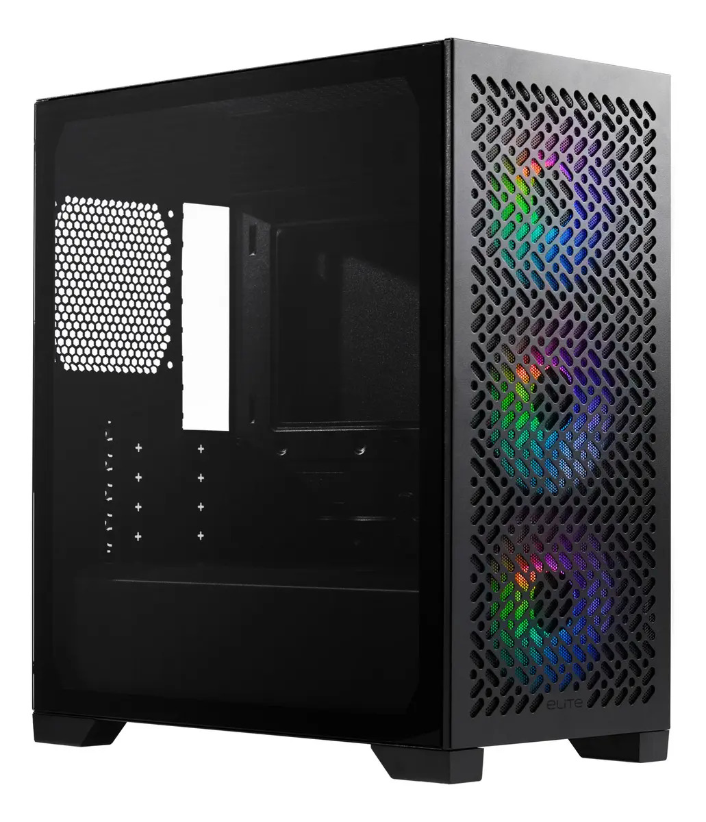 GABINETE C. MASTER ELITE 302 ARGB 3 X FAN BLACK