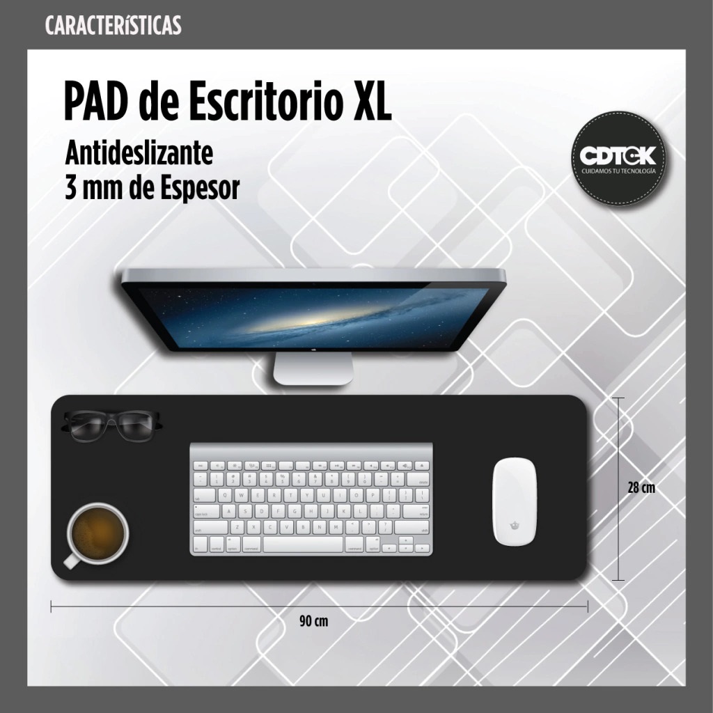 PAD MOUSE CDTEK BIGG DESK PAD NEGRO 